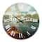 Designart 'Lake House Happy Quote Traditional Wall Clock